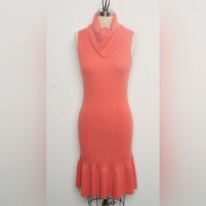 Sleeveless Dress With A Ruffled Hem 100%Cashmere [NEW]